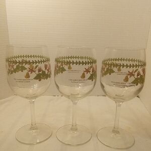 Portmeirion Botanic Garden Wine Glasses Cylamen Repandum 3